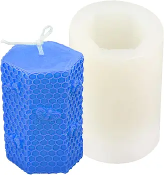 Форми за свещи от Силикон | 3D Клетъчни Форми за производство на сапун - Множество форма за собственоръчно Сапун 